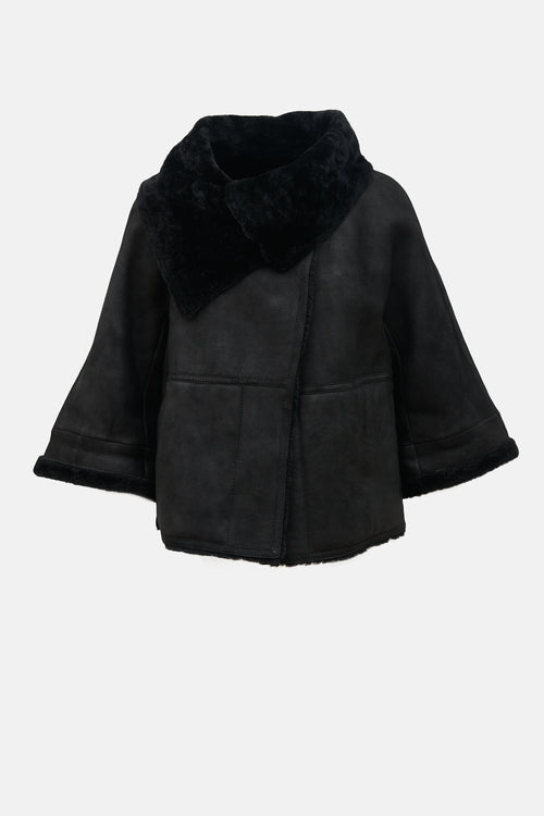 Max Mara Shearling Cropped Jacket