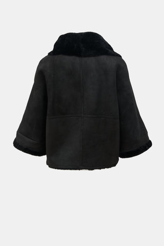 Max Mara Shearling Cropped Jacket