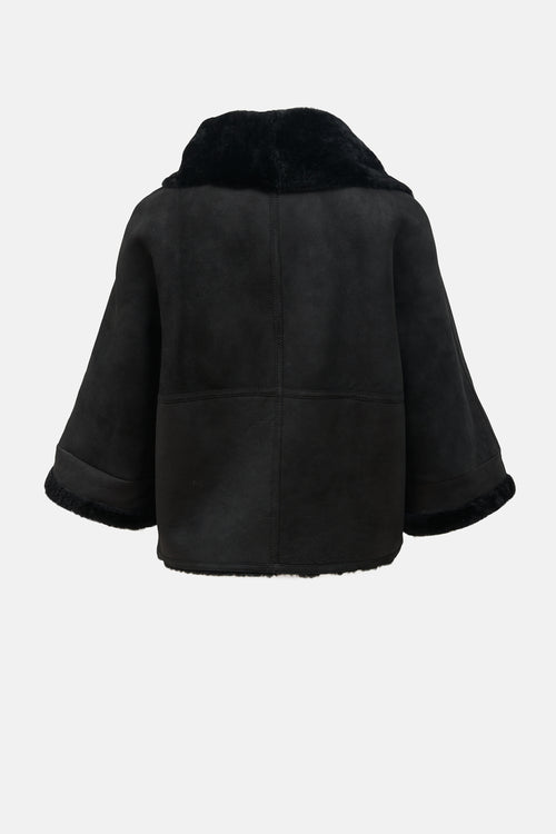 Max Mara Shearling Cropped Jacket