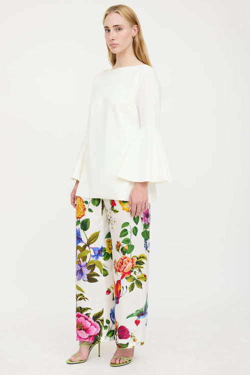 Max Mara Silk Floral Pant