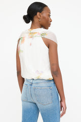 Max Mara Silk Floral Layered Top
