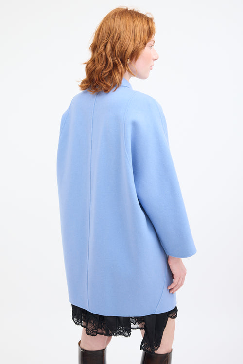 Max Mara Studio Blue Wool & Cashmere Coat