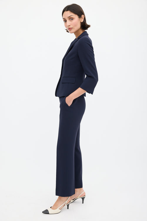 Max Mara Studio Navy Cropped Suit