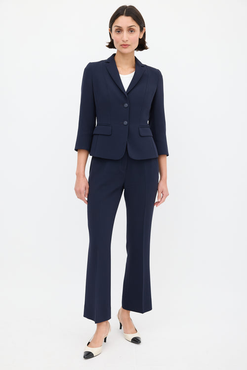 Max Mara Studio Navy Cropped Suit