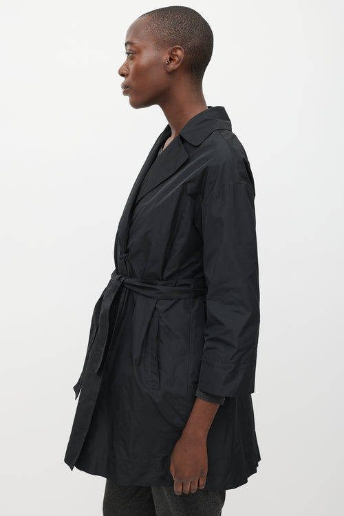 Max Mara Weekend Black Belted Trench Coat