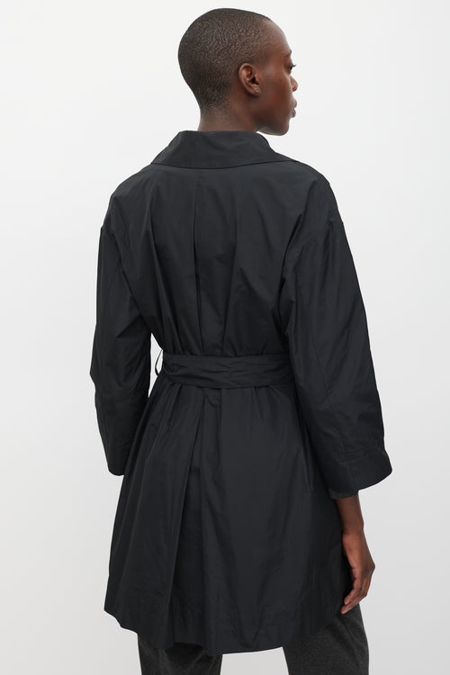 Max Mara Weekend Black Belted Trench Coat