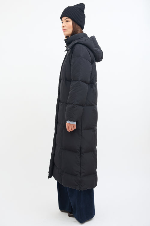 Max Mara Weekend Black Nylon Long Puffer Coat