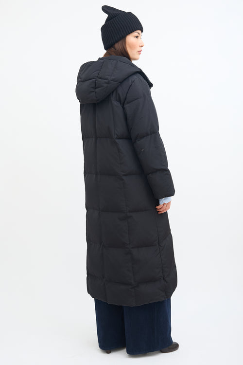 Max Mara Weekend Black Nylon Long Puffer Coat