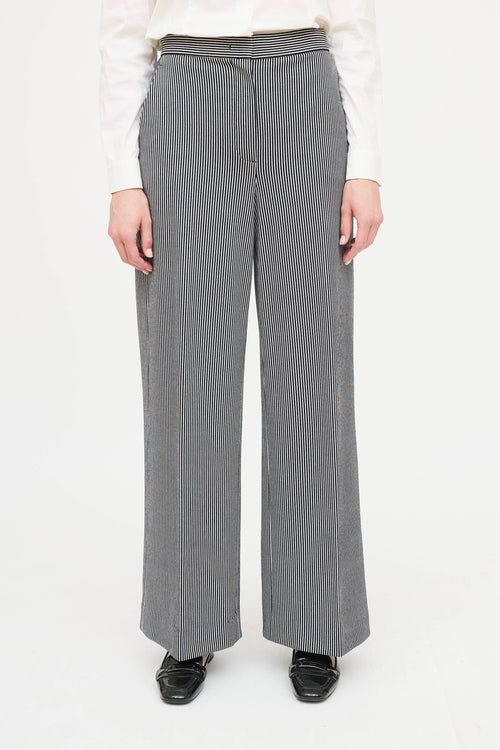 Max Mara Striped Wide Leg Trouser