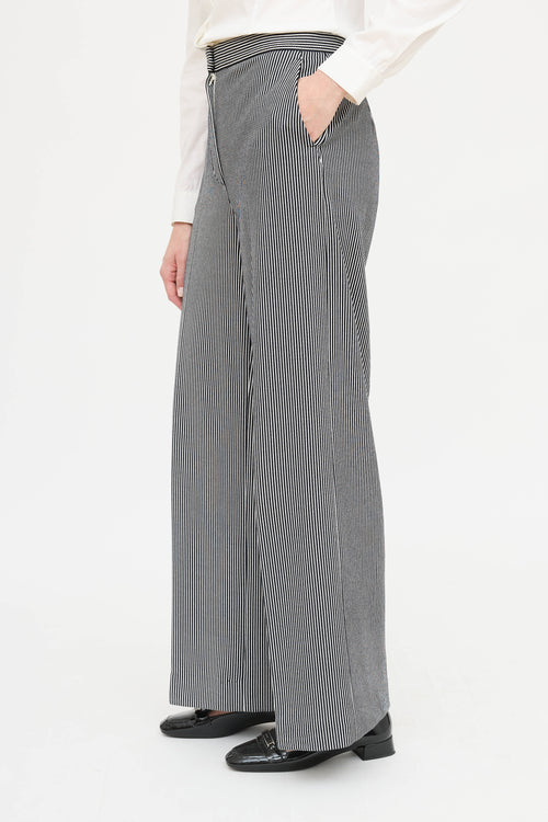 Max Mara Striped Wide Leg Trouser