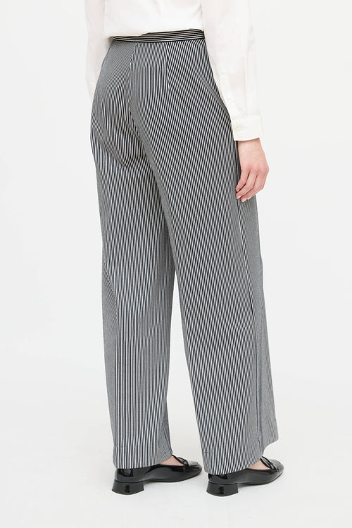 Max Mara Striped Wide Leg Trouser
