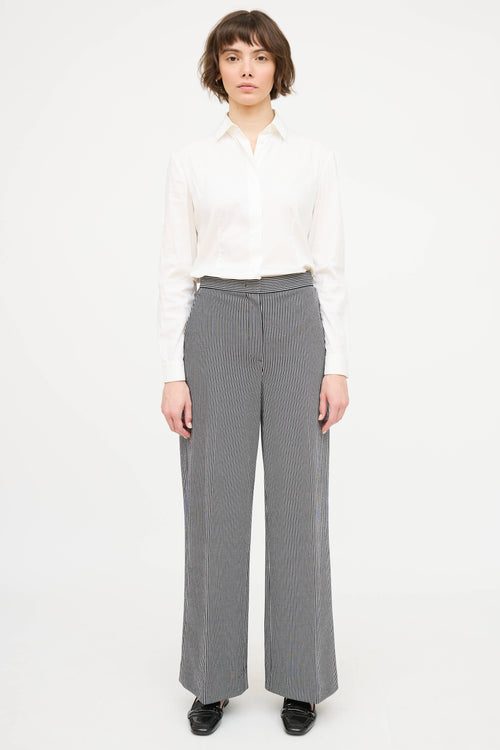 Max Mara Striped Wide Leg Trouser