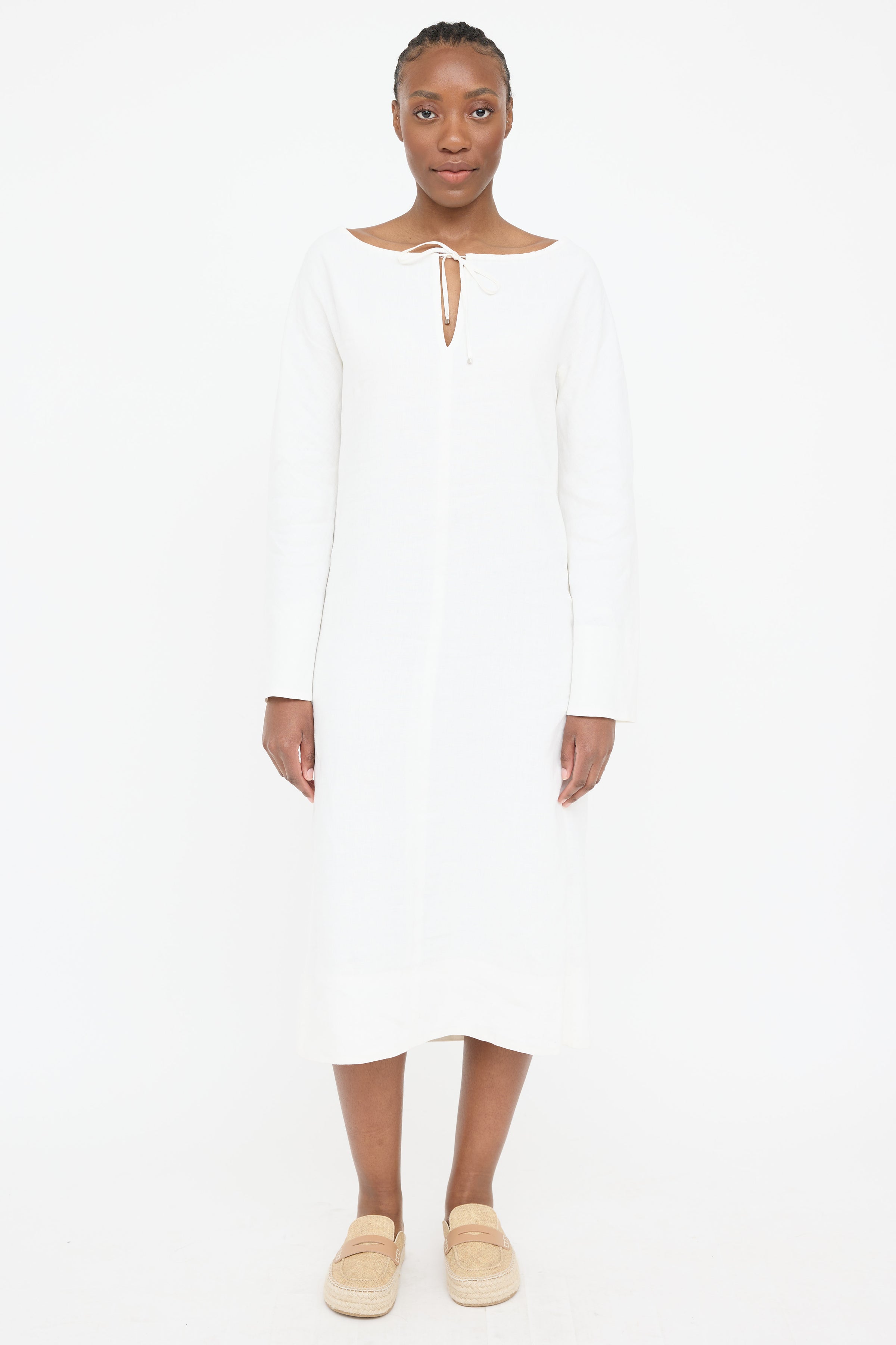 Max Mara // S Linen Tie Dress VSP Consignment Max Mara // S Linen Tie Dress VSP Consignment