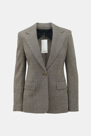 Max Mara Wool Check Muschio Blazer