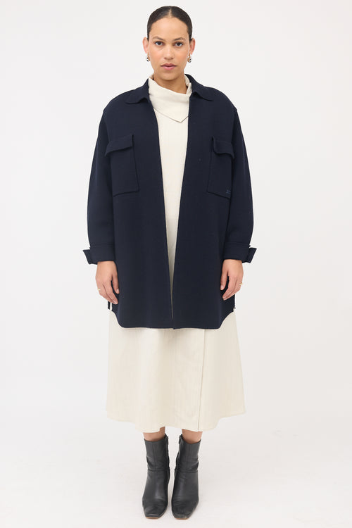 Max Mara Wool Open Front Cardigan
