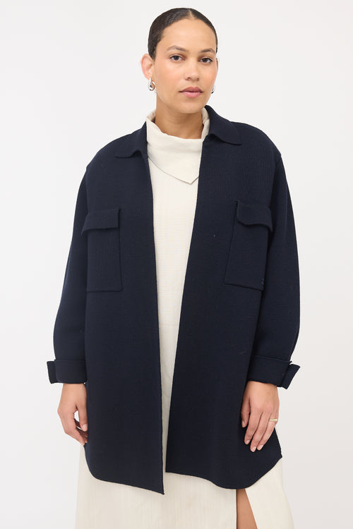 Max Mara Wool Open Front Cardigan