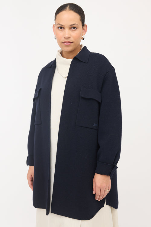 Max Mara Wool Open Front Cardigan