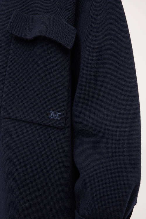 Max Mara Wool Open Front Cardigan