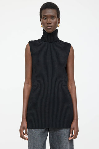 Max Mara Wool Turtleneck Zip Sweater
