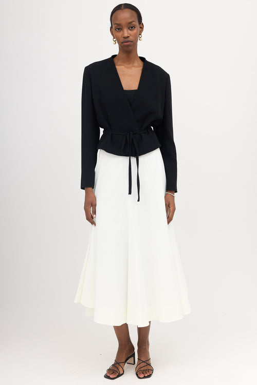 Max Mara Cropped Wrap Tie Jacket