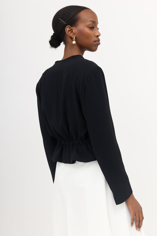 Max Mara Cropped Wrap Tie Jacket