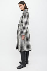 Max Mara Black & White Nylon Gingham Reversible Jacket