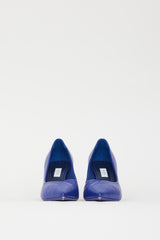 Max Mara Blue Leather Pointed Toe Pump