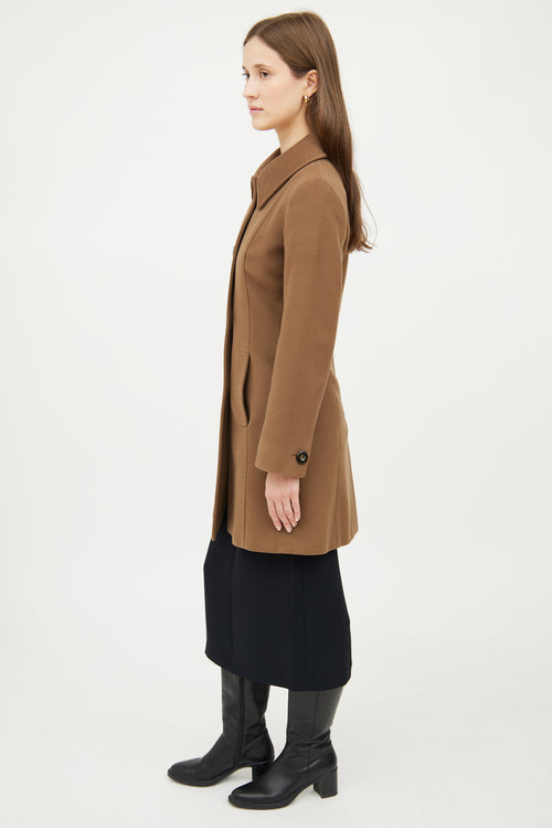 Max Mara Tan Wool Long Coat