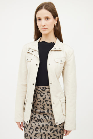 Max Mara Cream Zip Pocket Jacket