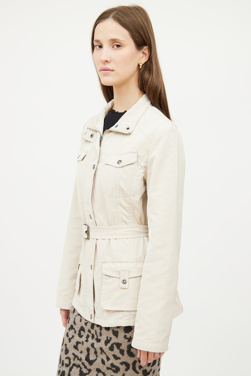 Max Mara Cream Zip Pocket Jacket