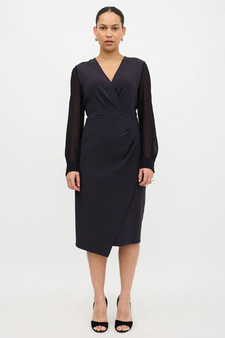 Max Mara Faux Wrap Dress