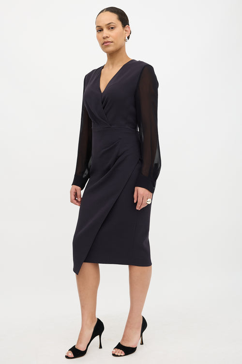 Max Mara Faux Wrap Dress