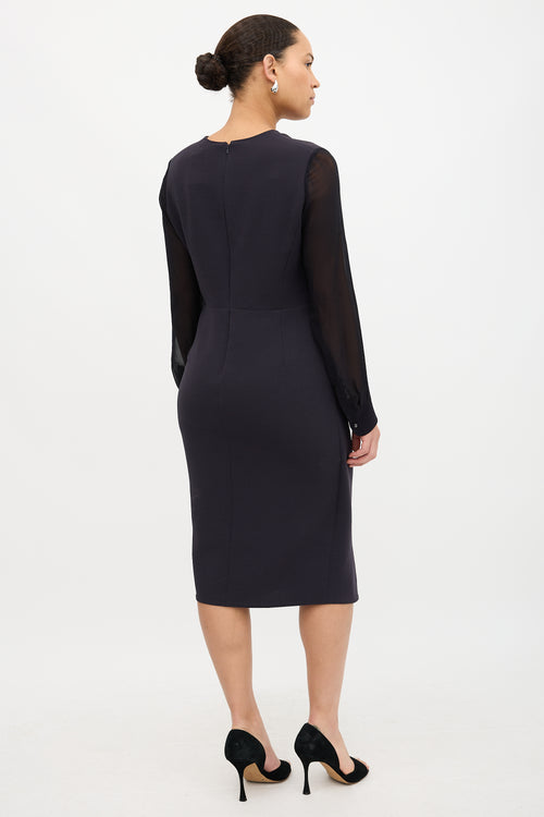 Max Mara Faux Wrap Dress