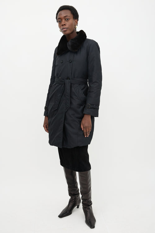 Max Mara Fur Collar Down Padded Coat
