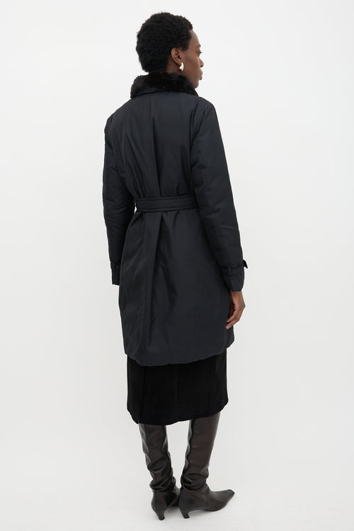 Max Mara Fur Collar Down Padded Coat