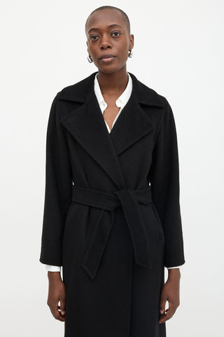 Hair Belted Wrap Coat