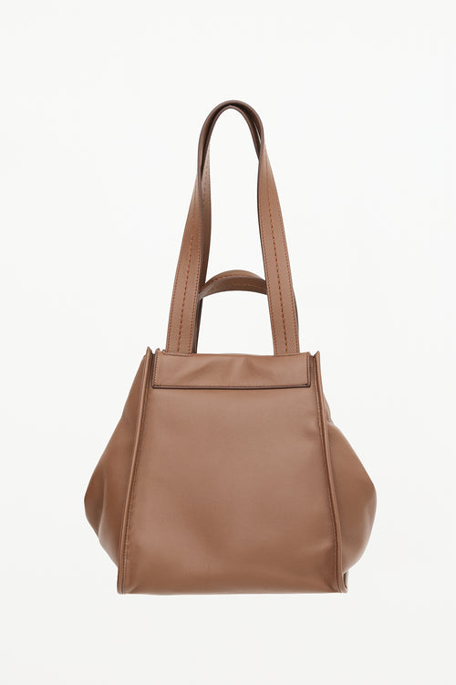 Max Mara Leather & Cashmere Anit Reversible Bag
