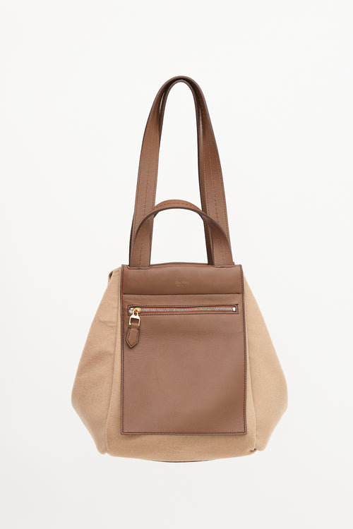 Max Mara Leather & Cashmere Anit Reversible Bag