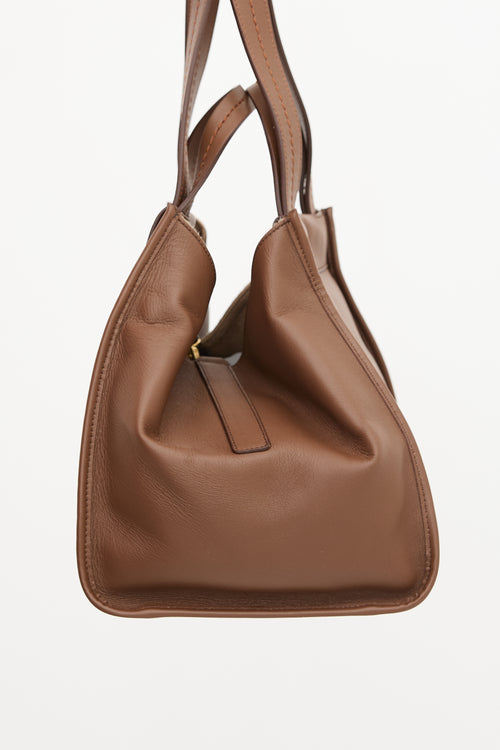 Max Mara Leather & Cashmere Anit Reversible Bag