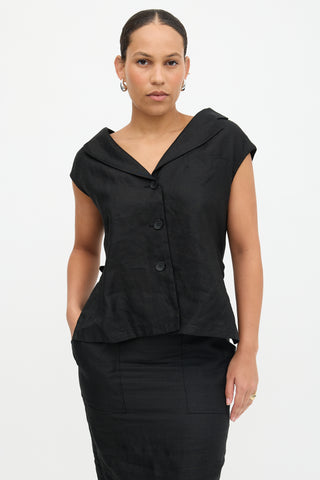 Max Mara Linen Layered Dress