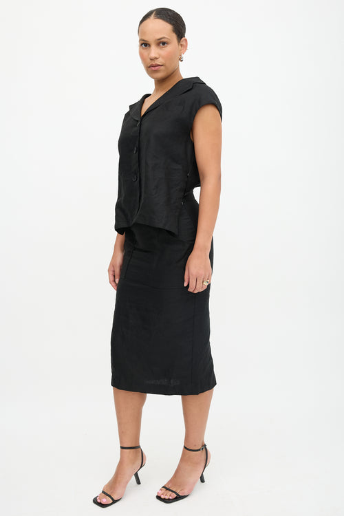 Max Mara // Linen Layered Dress  VSP Consignment