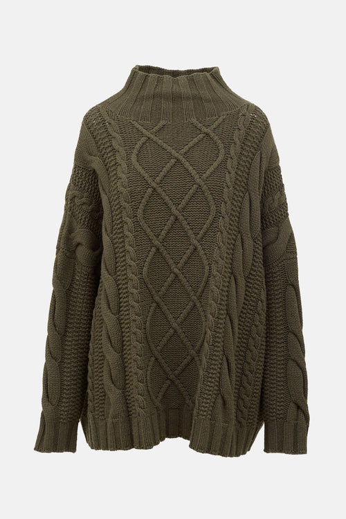 Max Mara Overized Cable Knit Sweater