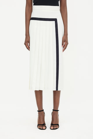 Max Mara Pleat Detail Midi Skirt