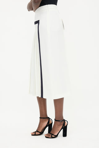 Max Mara Pleat Detail Midi Skirt
