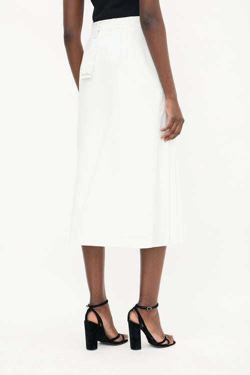 Max Mara Pleat Detail Midi Skirt
