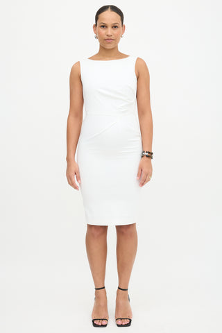 Max Mara Pleated Sheath Dress