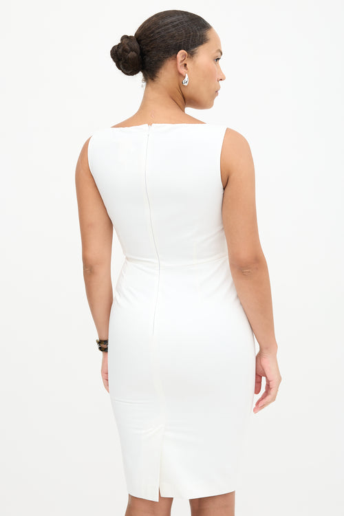 Max Mara Pleated Sheath Dress