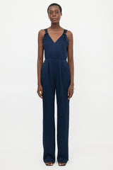 Max Mara Studio Satin Sleeveless Jumpsuit