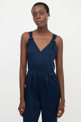 Max Mara Studio Satin Sleeveless Jumpsuit