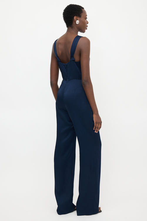 Max Mara Studio Satin Sleeveless Jumpsuit